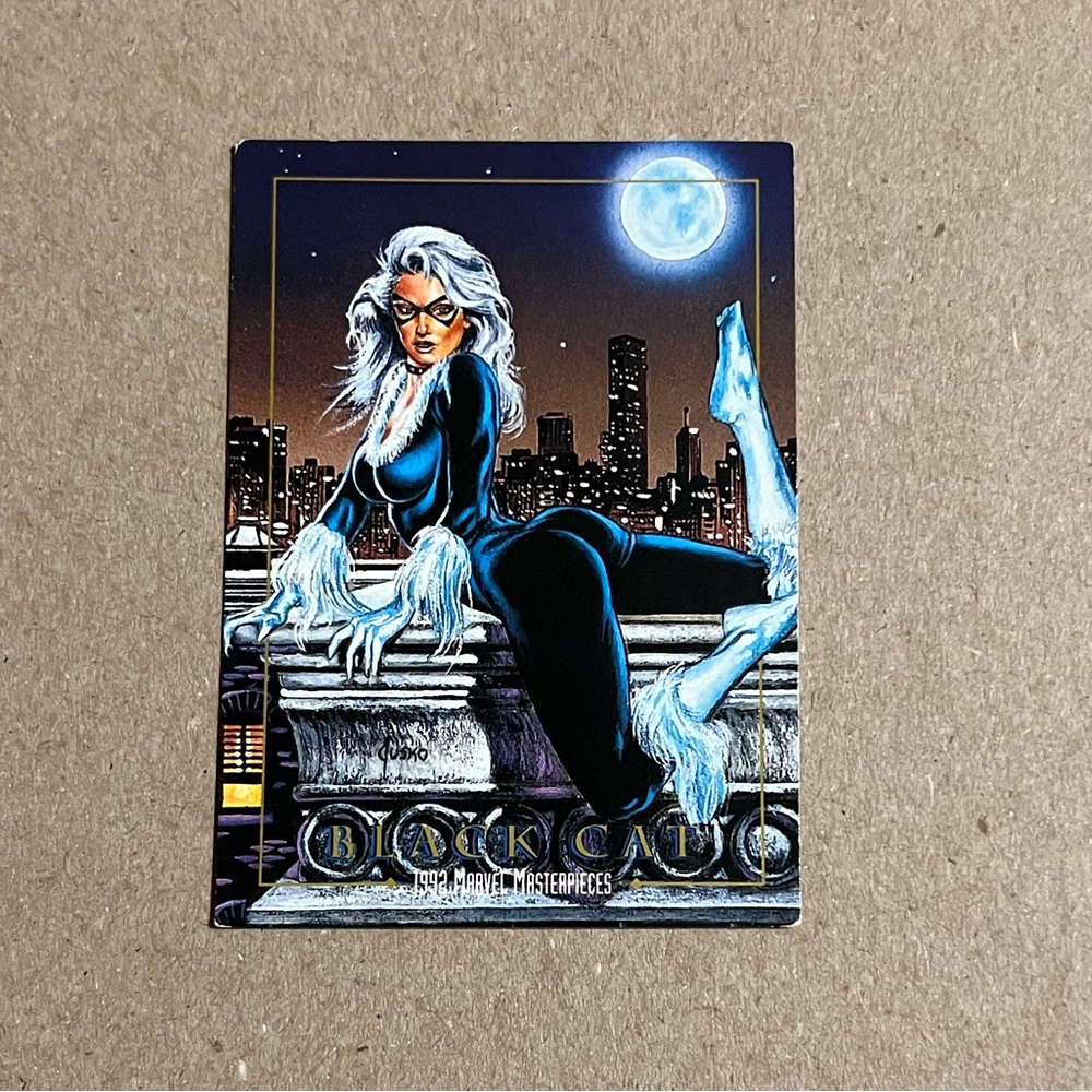 1992 SkyBox Marvel Masterpieces Black Cat #5 Trading Card